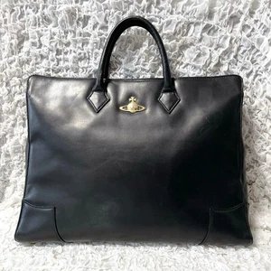 Vivienne Westwood Aktentasche Businesstasche Orb Rindsleder schwarz - Bild 1 von 15
