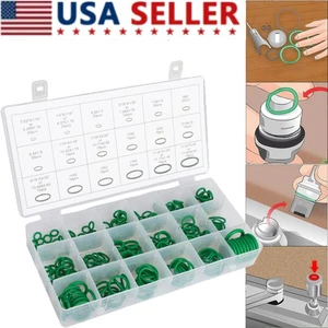 270 PCS Green Rubber O-Ring Washer Assortment Kit Gasket Automotive Seal Set US - Foto 1 di 10