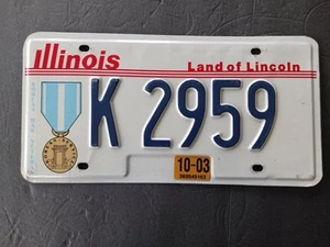 2003 Illinois Korean War Veteran Nummernschild K 2959 mit Jahresaufkleber - Bild 1 von 8