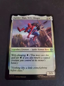NM Foil Spider-Man, Web-Slinger, MTG, Marvel's Spider-Man, Magic, 16 - Picture 1 of 2