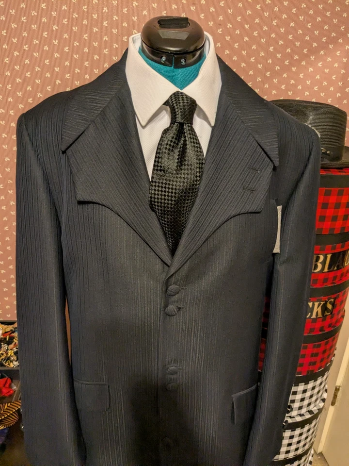 Traje de hombre Testardi lana/seda hecho a mano diseño italiano 2 piezas 40L 34L único en su clase Foto 1 de 4