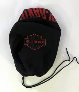 Cubierta de casco de motocicletas Harley Davidson negra con cordón bolsa cierre de cierre - Imagen 1 de 7