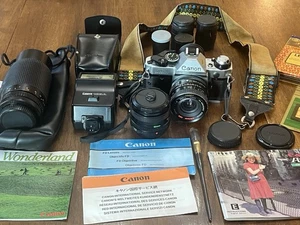 Canon AE-1 Program 35mm Film Camera with 50mm FD 1:1.8 Lens TESTED - Picture 1 of 17