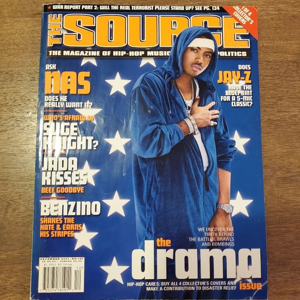 The Source Magazine Dec 2001 Featuring 2Pac, Nas, Jay-Z, Snoop Dogg Used - Image 1 of 4