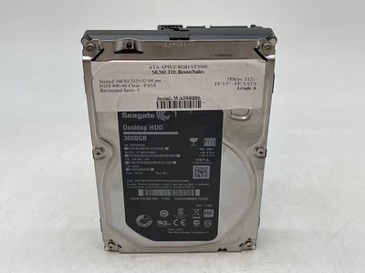 Apple Barracuda 3TB ST3000DM001 3.5" SATA Desktop HDD GRADE A FREE S/H - Image 1 of 4