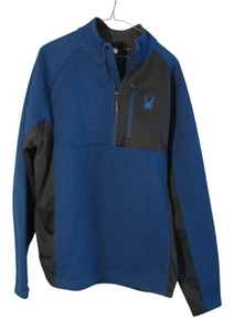 Spyder L Men's Pullover Jacket Dark Blue Black - Picture 1 of 4