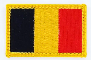 AUFNÄHER Patch FLAGGEN flagge belgien flag Fahne 7x4.5cm - Picture 1 of 1