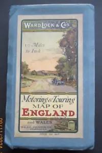 Ward Lock linen backed map of England, Motoring & Touring - Picture 1 of 6