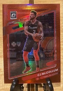 2021 Optic Red Holo Prizm /99 #131 CJ McCollum Portland Trail Blazers - Picture 1 of 2