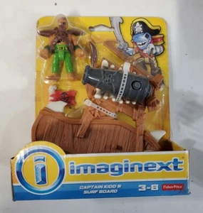 Fisher Price Imaginext Squalo Pirati Capitano Bambino e Tavola da Surf Cannone Arpione - Foto 1 di 1