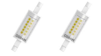 2x OSRAM LED Stab Slim Line R7s 6W = 60W 78mm warmweiß 2700K EEK:E (Spek.A-G) - Bild 1 von 4