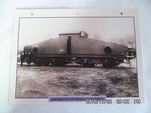 CARTE FICHE TRAIN LOCOMOTIVE PETROLEO ELECTRIQUE - Foto 1 di 1