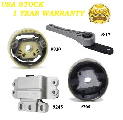 Soporte de motor y transmisión 4 piezas para VOLKSWAGEN PASSAT 2006-2010 2,0 L Foto 1 de 4