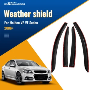 4x Window Visors Slim Line Strip Weather Shield For Holden VE VF Commodore Sedan - Picture 1 of 10