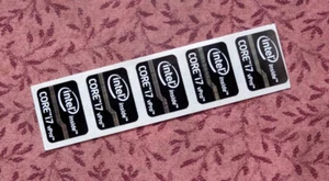 Lot of 10 Intel Core i7 vPro Inside Black Stickers 15.5 x 21mm 2012 Ivy Bridge - Picture 1 of 1