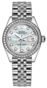 Rolex Lady-Datejust White MOP Dial Diamond Luxury Womens Watch 279384RBR-0011 - Picture 1 of 4