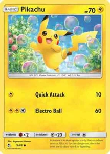 Pokemon Pikachu 19/68 Hidden Fates Common Card 2019 LP-NM - Picture 1 of 2