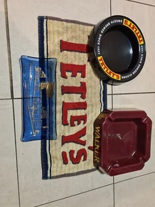 Tetley Walker - Brewery - Warrington - Glass Ashtray - Size 21 x 8.5 cms - Blue - Picture 1 of 7