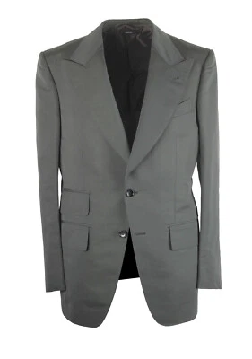 Traje TOM FORD Atticus Verde Algodón Seda Talla 48 IT / 38R EE. UU. Nuevo Con Etiquetas Foto 1 de 4