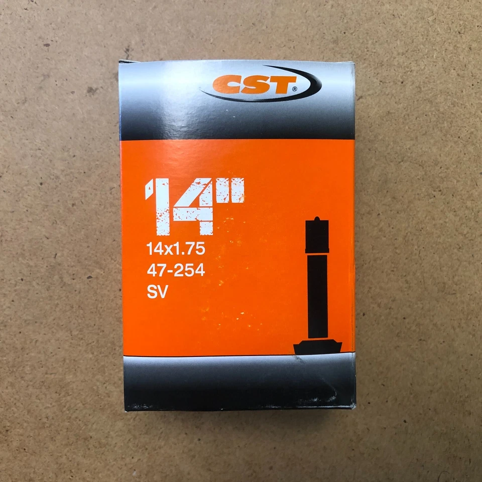 New CST Bicycle Bike Inner Tube 14x1.75 (47-254) Schrader Valve Regular - Image 1 of 1