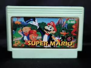 👾Super Mario 6 - Famiclone Famicom 60 pin Nes Cartridge 8 bit Game - Picture 1 of 3