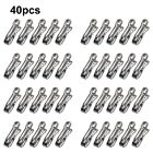 40Pcs Garden Clips Greenhouse Stainless Steel Greenhuose Meatl Clips Silver