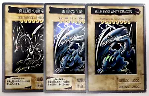 Yu-Gi-Oh! Juego de 3 cartas Blue-Eyes White Dragon Red-Eyes Black Dragon Holo japonés - Imagen 1 de 7