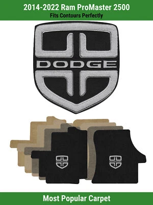 Tapetes carpete dianteiro Lloyd Ultimat para '14-22 Ram ProMaster 2500 com logotipo emblema Dodge - Imagem 1 de 4