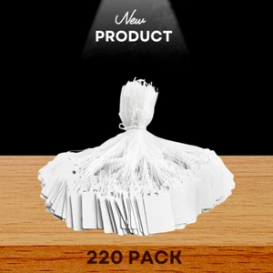 White String Price Tags - Writable Labels for Jewelry, Clothing - 1.38 x 0.87 In - Picture 1 of 7