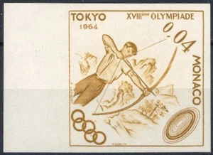 [68.296] Monaco 1964 Olympics good MNH VF Imperf color proof stamp - Picture 1 of 1