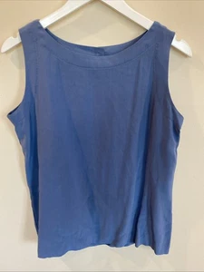 Lauren Alexandra 100% Seide Tanktop Blau Damen Medium Vintage - Bild 1 von 5