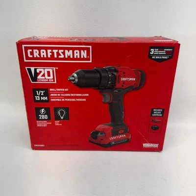 Nuevo Craftsman CMC0700C1 20V 1/2 Kit de Taladro Inalámbrico Cepillado Batería y Cargador Foto 1 de 4