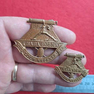 WW2 South Africa African Regiment Louw Wepener Cap & Collar Badge 1934 Onwards - Picture 1 of 3