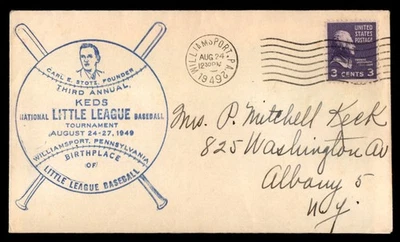 Cubierta de béisbol Mayfairstamps US 1949 Keds Little League aau_78319 Foto 1 de 2