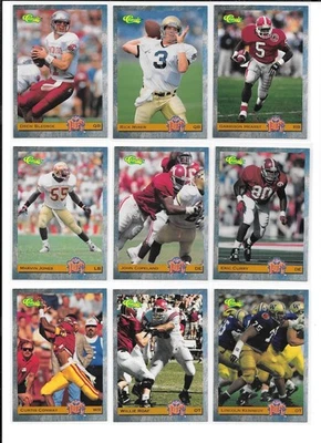 1993 Classic Draft Football Trading Cards / You Choose #s 1  -100 / mb - Image 1 of 4