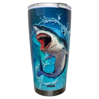 Vaso de viaje de acero inoxidable Mymisor 20 oz consejos de tiburón mantenerse afilado nuevo Foto 1 de 4