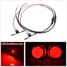 2Pcs Chips Car Truck Red LED Devil Eyes Light Ring For Headlights Retrofit