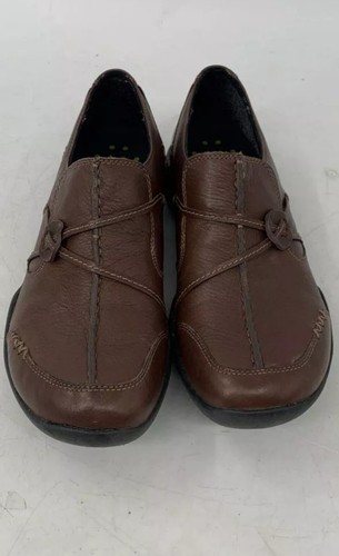 Mocassini donna Clarks in pelle marrone Wave Run taglia 9 stretti NUOVI