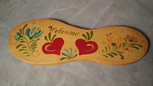 sign welcome wooden hand painted tole design - Picture 1 of 1