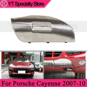 Cubierta de gancho de remolque para parachoques delantero izquierdo de acero inoxidable para Porsche Cayenne 2007-2010 - Imagen 1 de 5