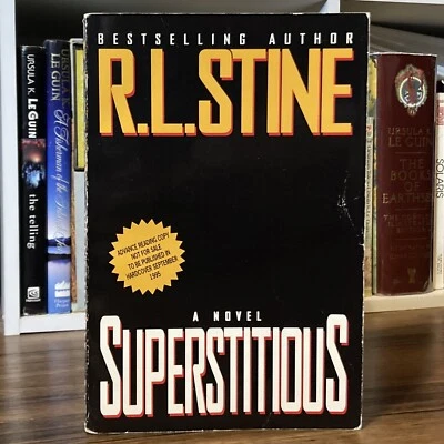 *ARC / Uncorrected Proof* Superstitious - R. L. Stine (Warner Books, 1995) Foto 1 de 4