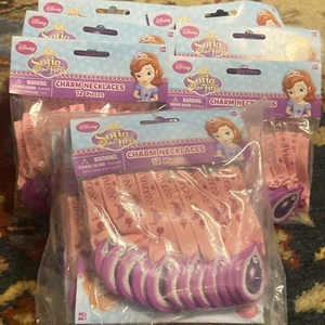 12-12 Packs Sofia the First Disney Princess Kids Birthday Favor Charm Necklaces - Picture 1 of 5