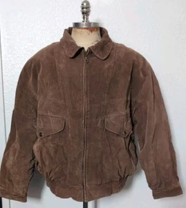 Gitano Leather Jacket Leather Bomber Flight Jacket Men’s 2XL Retro Brown - Picture 1 of 12
