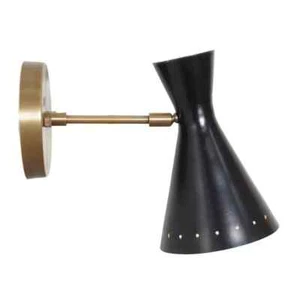 Wall Sconce Stilnovo Style Single Light Brass Mid Century Wall Lamps Fixture - Picture 1 of 8