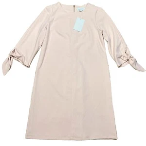 Ronni Nicole Soft Pink Midi shift dress Size UK 12 3/4 Sleeve Dress Small Defect - Picture 1 of 7