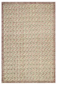 Cotton Area Rug Floral Block Printed Hallway Runner Rug Outdoor Patio Yoga Mat - Picture 1 of 12