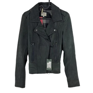 Camel Active Gris Oscuro Cuero Chaqueta Estilo Motero Talla Eu 34 GB 6 Ee. Uu. 4 - Imagen 1 de 12