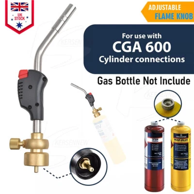 Gas Torch Mapp Gas Blow Torch Map Propane Gas Solderding Brazing Plumbers Tools - Image 1 of 4