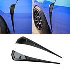 2Pcs Glossy Black Abs Side Fender Vent Air Wing Cover Trim Decor Car Accessories