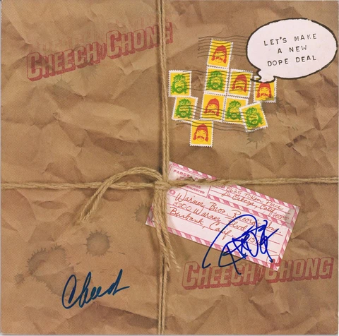 Cheech Marin and Tommy Chong Autographed Let's Make a New Dope Deal Album JSA Cover